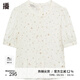 播小眾波點(diǎn)襯衫女商場(chǎng)同款2024夏新款泡泡袖雪紡小衫BDR2HD1149 W43本白點(diǎn) M