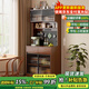 雄蕊中古風(fēng)實(shí)木餐邊柜儲物柜茶水柜酒柜靠墻小戶(hù)型家用客廳櫥柜 胡桃色90cm【升級洞洞板+插座】 【送貨上門(mén)包安裝】