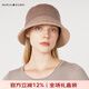 瑪麗亞·古琦（MARJA KURKI） 羊毛帽子女冬季保暖禮帽時(shí)尚 圓頂平檐純色百搭休閑帽 暮色森林 棕色