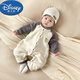 迪士尼（Disney）嬰兒冬季加厚連體衣寶寶保暖長(cháng)袖哈衣兒童加絨加棉衣新生兒外出服 灰色 加厚加絨拼接連體 90cm