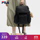 FILA斐樂(lè )情侶款男士女士背包2025夏季新品毛絨小熊雙肩包書(shū)包電腦包 正黑色-BK XS