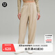 lululemon丨Woven Wide-Leg 女士休閑中腰闊腿長(cháng)褲 速干 LW5GQJA 駝色 XS