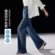 德瑪納【越簡(jiǎn)單越時(shí)髦】春秋陽(yáng)光棉破縫線(xiàn)斜袋直筒褲裝飾挖袋女式牛仔褲