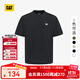 CAT卡特25新品男士戶(hù)外經(jīng)典款雙色厚版發(fā)泡印花短袖T恤 黑色 L