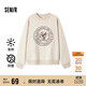 森馬（Semir）[商場同款]女oversize發(fā)熱抗菌2024冬季繡花抓絨上衣101724116004