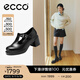 愛(ài)步（ECCO）單鞋 25年新款輕奢牛皮扣帶增高粗跟高跟鞋 都市首爾223543 黑色22354301001 36