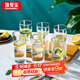 GIANXI加厚玻璃水杯夏季家用耐高溫果汁杯啤酒杯牛奶杯學(xué)生禮物6只裝