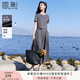 香影灰色休閑套裝女2025夏季新款正肩t恤半身裙兩件套一整套穿搭 深灰 L 165/88A/110-125斤