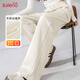 班尼路（Baleno）時(shí)尚拼接直筒褲女2025春秋季新款高腰垂感藏肉舒適百搭休閑長(cháng)褲