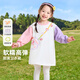 懿琪寶貝【甜美百搭】春秋季女童印花撞色連衣裙甜美可愛裙子秋 奶糖白 120