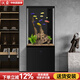 漢霸2025新款魚(yú)缸客廳家用底濾小型超白玻璃造景水族箱智能落地 亮黑色【底濾*到手就養魚(yú)】 60x40x125cm