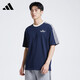 阿迪達斯 （adidas）男 運動(dòng)型格系列 GFX TEE1 短袖 KF2473 深靛藍  2XL 