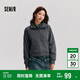 森馬（Semir）衛(wèi)衣女插肩袖立領(lǐng)復(fù)古簡(jiǎn)約2024冬季抓絨套頭衫ins潮109724116001