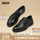百思圖商場(chǎng)同款時(shí)尚商務(wù)通勤方跟男正裝皮鞋22057CM3 黑色 40