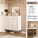 漢菲斯?。℉ONFSTIN）意式極簡(jiǎn)開(kāi)門(mén)鞋柜大容量靠墻客廳門(mén)廳柜入戶(hù)玄關(guān)柜簡(jiǎn)約輕奢儲物柜 長(cháng)100三門(mén)兩抽