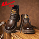 回力馬丁靴男鞋2026秋冬季新款高幫皮鞋英倫風(fēng)厚底戶(hù)外工裝靴子男款 棕色|2022 42
