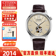 西鐵城（CITIZEN）手表男全自動(dòng)機械表鏤空透底商務(wù)腕表防水七夕禮物送男友 NH9130-17A透底鏤空+牛皮表帶