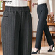 啄木鳥(niǎo)媽媽褲子中老年松緊女褲春秋新款休閑高腰筒褲彈力直筒寬松長(cháng)褲子 炭灰色長(cháng)褲 W 6XL 建議180-200斤