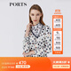 PORTS寶姿春夏新品女裝氣質(zhì)印花絲巾領(lǐng)襯衫 米白色印花 XS (2)