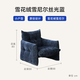 稻晟法式復古休閑椅單人雪尼爾布藝法式中古風(fēng)扶手椅高級設計師沙發(fā)椅 雪尼爾絨【藍色】