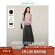 茵曼（INMAN）2025秋冬女裝新款簡(jiǎn)約通勤百褶半身裙A字大擺顯瘦中長(cháng)款裙子 貴族灰-秋冬款 順滑毛感 M