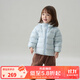 papa爬爬秋冬季新品兒童羽絨服輕薄男女童蓄熱耳朵羽絨衣外套 藍色-兒童 90 cm