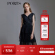 PORTS寶姿春夏新品女裝V-領(lǐng)無(wú)袖中長(cháng)連衣裙SM8D059MLN001 黑色 S (4)