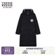 Teenie Weenie小熊女裝連帽羽絨服女冬季簡(jiǎn)約風(fēng)休閑舒適中長(cháng)款外套 黑色 M (165)