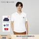 TOMMY HILFIGER【平紋針織】夏季男純棉商務(wù)休閑簽字體刺繡翻領(lǐng)短袖T恤POLO 白色YCI M （推薦：135-150斤）