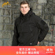 赫利肯火槍手軟殼戰術(shù)夾克男 戶(hù)外出游防風(fēng)保暖抓絨夾克tad徒步外套 黑色 M (高170-180cm 重140-160斤)