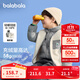 巴拉巴拉（BALABALA）童裝兒童羽絨服兩件套男童女童寶寶冬裝連帽外套 灰白色調00421 120 充絨量40g