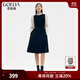 歌莉婭（GOELIA）預售預售連衣裙服裝泡泡袖晚會(huì )絲絨裙約會(huì )裙1C1R4H1N0 00B黑色 M