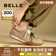 百麗（Belle）彩虹豆復古德訓鞋女低跟輕便運動(dòng)風(fēng)休閑鞋B2085AM5 杏色 38 (240mm)
