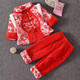 女寶寶一周歲禮服大紅色薄棉唐裝春秋冬款嬰兒過(guò)年衣服百日宴禮服 442唐裝薄棉款紅色 90 （建議月8月－16月）