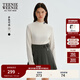 Teenie Weenie小熊女裝打底衫2025年秋季新款休閑舒適修身長(cháng)袖上衣 象牙白 M