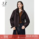 玖姿（JUZUI）戶(hù)外工裝機能風(fēng)連帽外套女2025秋季新款JTFQ40501 深紫 L