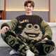 俊俊穗迪美（JUNJUNSUIDIMEI）男士睡衣冬季珊瑚絨加厚加絨秋冬款大碼青少年學(xué)生卡通家居服套裝 絨-Z76芝麻街 L 身高165-170，體重100-125斤