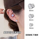 言象閃亮水鉆無(wú)耳洞磁吸耳蝸釘設計感小眾氣質(zhì)吸鐵石耳釘女百搭耳骨夾 磁吸款耳釘 4mm 一對裝