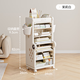 英禾書(shū)架桌面繪本架子側邊可移動(dòng)收納架家用落地收納整理置物架子 【收納空間DIY】茉莉白 【隔板自由調節】