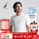 諾帝卡（NAUTICA）男裝25春夏新款索羅娜涼感汗布圓領(lǐng)T恤男TE5200 白色1BW M