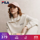 斐樂(lè )FILA半開(kāi)襟男女同款衛衣25秋季新款情侶華夫格寬松休閑翻領(lǐng)女上衣 蒸汽白-IV S 165/88A/S