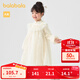 巴拉巴拉童裝女童新中式連衣裙秋裝兒童連衣裙網(wǎng)紗A字裙 白色調00311 120 cm