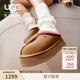 UGG秋季新款女士舒適時(shí)尚厚底Tazz塔茨一腳蹬休閑懶人鞋 1174471 CHE | 栗色 38 鞋款偏小，建議拍大一碼