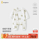 童泰（TONGTAI）嬰兒連體秋冬寶寶保暖衣服夾棉哈衣爬服TS43J187-DS綠色73cm