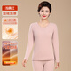 恒源祥保暖內衣女士套裝內穿時(shí)尚低領(lǐng)加絨打底秋衣新款 淺藕粉 XL 175建議體重130-145斤
