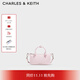 CHARLES&KEITH25秋季新品繩結手提斜挎小方包餃子包生日禮物CK2-30271635 Cotton Candy Pink泡泡糖粉 S