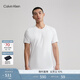 Calvin Klein內衣夏季男士?jì)杉bck休閑簡(jiǎn)約圓領(lǐng)舒適純色打底家居短袖N(xiāo)B1088 100-月光白 M