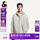 杰克·瓊斯（JACK&JONES）25年男裝防曬衣服男士UPF50+寬松連帽外套秋季戶(hù)外滿(mǎn)印薄款皮膚衣 C63淺卡其色常規 M 175