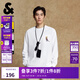 杰克·瓊斯（JACK&JONES）25年男裝秋季BSQ聯(lián)名長(cháng)袖T恤男個(gè)性寬松休閑重磅純棉圓領(lǐng)打底衫 A06雪白色 常規 M （175）