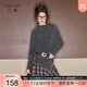 三彩獨醒2025冬季新款復古針織衫半高領(lǐng)絞花毛衫設計感F